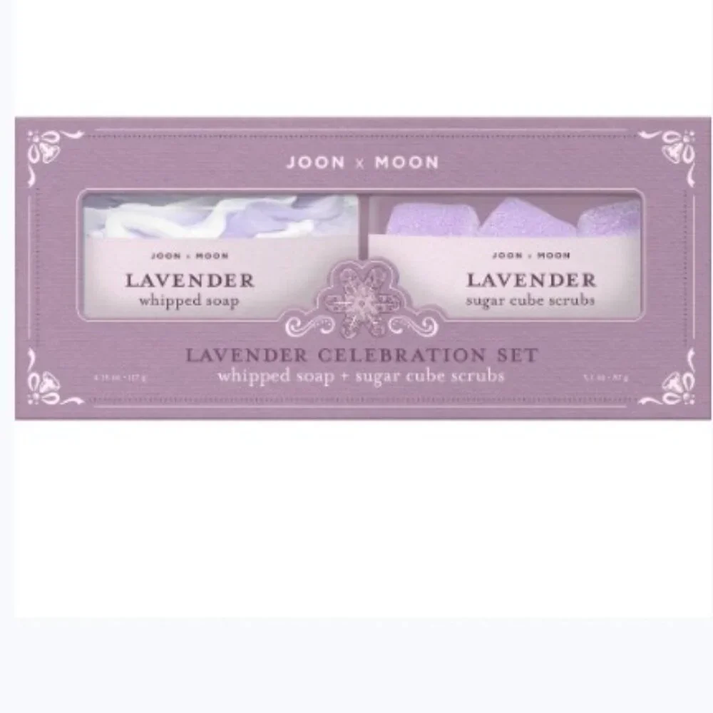JOON X MOON WHIPPED SOAP & SUGAR CUBE GIFT SET-LAVENDER 2PC/ NEW IN BOX